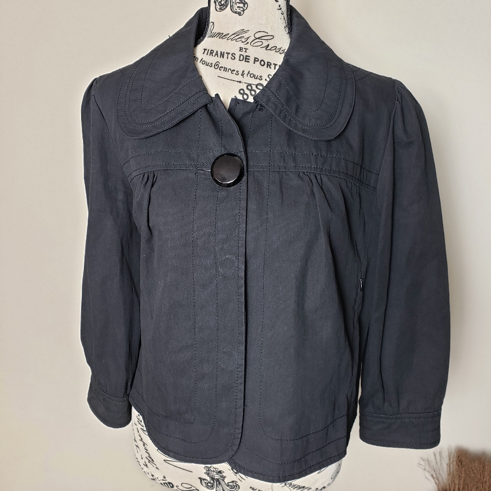 Lapis Cropped Jacket Black Size L